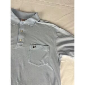 Penguin Munsingwear Polo Shirt Mens Medium Short Sleeve Blue Golf Pocket